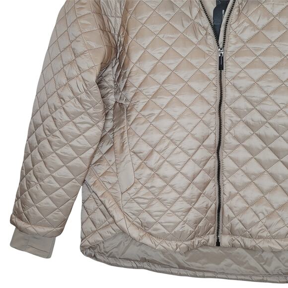 BCBGMAXAZRIA Quilted Hooded Zip Front Jacket in Champagne, Size X-Large * NWT - Picture 6 of 12